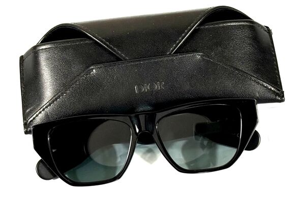 Christian Dior Inside Out 2 Black Olive Green Sunglasses Case Italy Minimalist main image 4